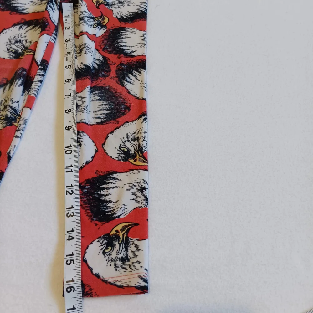 LuLaRoe Kids Sz S/M Red and White Bald Eagles
